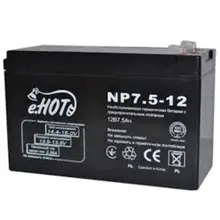 Uninterruptible power supply unit battery ENOT NP7.5-12 battery 12V 7.5 AhUninterruptible power supply unit battery ENOT NP7.5-12 battery 12V 7.5 AhUninterruptible power supply unit battery ENOT NP7.5-12 battery 12V 7.5 Ah