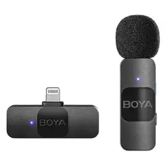 მიკროფონი Boya BY-V1 Ultracompact 2.4GHz Wireless Microphone Systemმიკროფონი Boya BY-V1 Ultracompact 2.4GHz Wireless Microphone Systemმიკროფონი Boya BY-V1 Ultracompact 2.4GHz Wireless Microphone System
