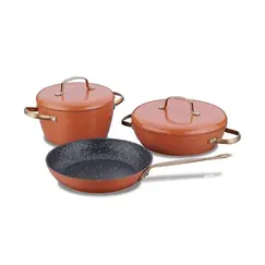 ქვაბების ნაკრები Korkmaz A2607-1 VINTAGE Brown Cookware Set (5 pcs)ქვაბების ნაკრები Korkmaz A2607-1 VINTAGE Brown Cookware Set (5 pcs)ქვაბების ნაკრები Korkmaz A2607-1 VINTAGE Brown Cookware Set (5 pcs)