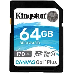 მეხსიერების ბარათი Kingston SDG3/64GB 64GB SDXC C10 UHS-I U3 R170/W70MB/s Canvas Go Plusმეხსიერების ბარათი Kingston SDG3/64GB 64GB SDXC C10 UHS-I U3 R170/W70MB/s Canvas Go Plusმეხსიერების ბარათი Kingston SDG3/64GB 64GB SDXC C10 UHS-I U3 R170/W70MB/s Canvas Go Plus