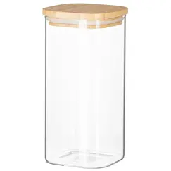 ქილა Ardesto Jar Fresh, 700 ml, square, glass, bambooქილა Ardesto Jar Fresh, 700 ml, square, glass, bambooქილა Ardesto Jar Fresh, 700 ml, square, glass, bamboo