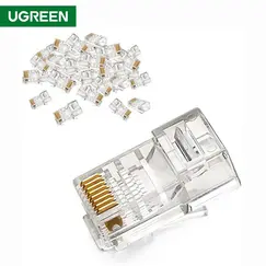 ქსელის კაბელის კონექტორი UGREEN NW110 (20331) RJ45 Network Connector for UTP Cat 5, Cat 5e 50pcsქსელის კაბელის კონექტორი UGREEN NW110 (20331) RJ45 Network Connector for UTP Cat 5, Cat 5e 50pcsქსელის კაბელის კონექტორი UGREEN NW110 (20331) RJ45 Network Connector for UTP Cat 5, Cat 5e 50pcs