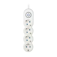 დამაგრძელებელი კაბელი 2E 4 Ways socket,with children protection.H05VV-F 3G1.0*3m, white, suitable for vertical mountingდამაგრძელებელი კაბელი 2E 4 Ways socket,with children protection.H05VV-F 3G1.0*3m, white, suitable for vertical mountingდამაგრძელებელი კაბელი 2E 4 Ways socket,with children protection.H05VV-F 3G1.0*3m, white, suitable for vertical mounting