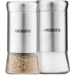 სამარილე და საპილპილე Ardesto Spices Shakers Set Gemini, 2 pcs, stainless steel, glassსამარილე და საპილპილე Ardesto Spices Shakers Set Gemini, 2 pcs, stainless steel, glassსამარილე და საპილპილე Ardesto Spices Shakers Set Gemini, 2 pcs, stainless steel, glass