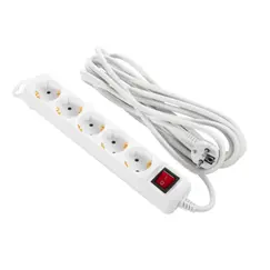 დამაგრძელებელი 2E 5XSchuko switch, 3G*1.5mm2, 5м, whiteდამაგრძელებელი 2E 5XSchuko switch, 3G*1.5mm2, 5м, whiteდამაგრძელებელი 2E 5XSchuko switch, 3G*1.5mm2, 5м, white