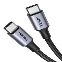 USB cable UGREEN US316 (90120), 100W, Type-c to Type-c, 3m, BlackUSB cable UGREEN US316 (90120), 100W, Type-c to Type-c, 3m, BlackUSB cable UGREEN US316 (90120), 100W, Type-c to Type-c, 3m, Black