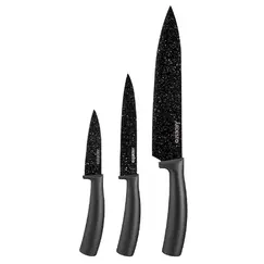 დანების ნაკრები Ardesto Black Mars Knives Set 3 pcs, black, stainless steel, plasticდანების ნაკრები Ardesto Black Mars Knives Set 3 pcs, black, stainless steel, plasticდანების ნაკრები Ardesto Black Mars Knives Set 3 pcs, black, stainless steel, plastic