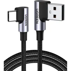 USB Cable UGREEN US176 (20856), 18W, USB-A to Type-C 90 Degree, 1m, Space GrayUSB Cable UGREEN US176 (20856), 18W, USB-A to Type-C 90 Degree, 1m, Space GrayUSB Cable UGREEN US176 (20856), 18W, USB-A to Type-C 90 Degree, 1m, Space Gray