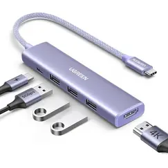 USB-C ჰაბი UGREEN CM478 (35582), USB, USB-C, HDMI, HUB, PurpleUSB-C ჰაბი UGREEN CM478 (35582), USB, USB-C, HDMI, HUB, PurpleUSB-C ჰაბი UGREEN CM478 (35582), USB, USB-C, HDMI, HUB, Purple