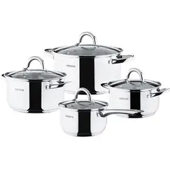 ქვაბების ნაკრები Ardesto Gemini Gourmet, 8 pcs, stainless steelქვაბების ნაკრები Ardesto Gemini Gourmet, 8 pcs, stainless steelქვაბების ნაკრები Ardesto Gemini Gourmet, 8 pcs, stainless steel