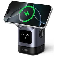 უსადენო დამტენი UGREEN Uno W709 (45775) Qi2, 15W, 2-in-1 Magnetic Wireless Charger, Black/Greyუსადენო დამტენი UGREEN Uno W709 (45775) Qi2, 15W, 2-in-1 Magnetic Wireless Charger, Black/Greyუსადენო დამტენი UGREEN Uno W709 (45775) Qi2, 15W, 2-in-1 Magnetic Wireless Charger, Black/Grey