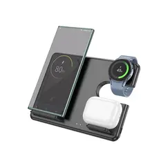 Portable charger Hoco CQ2 Flash folding 3-in-1 wireless fast charger(SAM Watch) blackPortable charger Hoco CQ2 Flash folding 3-in-1 wireless fast charger(SAM Watch) blackPortable charger Hoco CQ2 Flash folding 3-in-1 wireless fast charger(SAM Watch) black