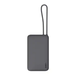 პორტატული დამტენი Aukey PB-Y53 15W 10000mAh Spark Sling Lite Slim Power Bank with Buit-in USB-C Cable - Grayპორტატული დამტენი Aukey PB-Y53 15W 10000mAh Spark Sling Lite Slim Power Bank with Buit-in USB-C Cable - Grayპორტატული დამტენი Aukey PB-Y53 15W 10000mAh Spark Sling Lite Slim Power Bank with Buit-in USB-C Cable - Gray