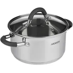 ქვაბი Ardesto Casserole with glass lid Gemini Salerno, 1.2l, stainless steel, siliconeქვაბი Ardesto Casserole with glass lid Gemini Salerno, 1.2l, stainless steel, siliconeქვაბი Ardesto Casserole with glass lid Gemini Salerno, 1.2l, stainless steel, silicone