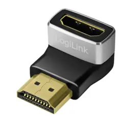 Adapter Logilink AH0005A HDMI adapter A/M to A/F 90° angled 8K/60Hz Black/GreyAdapter Logilink AH0005A HDMI adapter A/M to A/F 90° angled 8K/60Hz Black/GreyAdapter Logilink AH0005A HDMI adapter A/M to A/F 90° angled 8K/60Hz Black/Grey