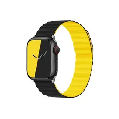 სმარტ საათის სამაჯური TVC KALEBOL Magnetic Watch Band for Apple Watch Series 10 9 8 7 SE 6 5 4 3 2 1 42mm 41mm 40mm 38mm Silicone Adjustable Strap - Black Yellowსმარტ საათის სამაჯური TVC KALEBOL Magnetic Watch Band for Apple Watch Series 10 9 8 7 SE 6 5 4 3 2 1 42mm 41mm 40mm 38mm Silicone Adjustable Strap - Black Yellowსმარტ საათის სამაჯური TVC KALEBOL Magnetic Watch Band for Apple Watch Series 10 9 8 7 SE 6 5 4 3 2 1 42mm 41mm 40mm 38mm Silicone Adjustable Strap - Black Yellow