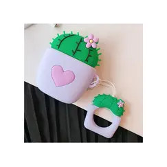 ყურსასმენის ქეისი For Apple AirPods 2nd gen. Anti-fall Cactus Silicone AirPods Cover - Purpleყურსასმენის ქეისი For Apple AirPods 2nd gen. Anti-fall Cactus Silicone AirPods Cover - Purpleყურსასმენის ქეისი For Apple AirPods 2nd gen. Anti-fall Cactus Silicone AirPods Cover - Purple