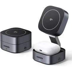 უსადენო დამტენი UGREEEN W702 (35316) MagFlow Qi2, 25W, Magnetic Foldable Charging Station, Dark Grayუსადენო დამტენი UGREEEN W702 (35316) MagFlow Qi2, 25W, Magnetic Foldable Charging Station, Dark Grayუსადენო დამტენი UGREEEN W702 (35316) MagFlow Qi2, 25W, Magnetic Foldable Charging Station, Dark Gray