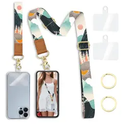 მობილურის ქეისი TVC Adjustable Crossbody Phone Lanyard Wrist Strap with 2 Tether Tabs + 2 Round Buckles - Landscapeმობილურის ქეისი TVC Adjustable Crossbody Phone Lanyard Wrist Strap with 2 Tether Tabs + 2 Round Buckles - Landscapeმობილურის ქეისი TVC Adjustable Crossbody Phone Lanyard Wrist Strap with 2 Tether Tabs + 2 Round Buckles - Landscape