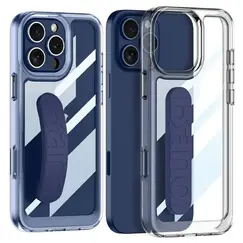 მობილურის ქეისი TVC GKK For iPhone 16 Pro Max Crystal Clear Case Anti-Drop TPU+PC Phone Cover with Silicone Hand Strap - Blueმობილურის ქეისი TVC GKK For iPhone 16 Pro Max Crystal Clear Case Anti-Drop TPU+PC Phone Cover with Silicone Hand Strap - Blueმობილურის ქეისი TVC GKK For iPhone 16 Pro Max Crystal Clear Case Anti-Drop TPU+PC Phone Cover with Silicone Hand Strap - Blue