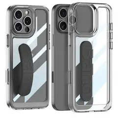 მობილურის ქეისი TVC GKK For iPhone 16 Pro Crystal Clear Case Anti-Drop TPU+PC Phone Cover with Silicone Hand Strap - Blackმობილურის ქეისი TVC GKK For iPhone 16 Pro Crystal Clear Case Anti-Drop TPU+PC Phone Cover with Silicone Hand Strap - Blackმობილურის ქეისი TVC GKK For iPhone 16 Pro Crystal Clear Case Anti-Drop TPU+PC Phone Cover with Silicone Hand Strap - Black