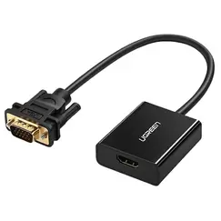 ადაპტერი UGREEN HU-516 (20694), HDMI to VGA Adapter With 3.5mm, 30cm, Blackადაპტერი UGREEN HU-516 (20694), HDMI to VGA Adapter With 3.5mm, 30cm, Blackადაპტერი UGREEN HU-516 (20694), HDMI to VGA Adapter With 3.5mm, 30cm, Black