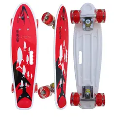 სკეიტბორდი M350YST-FISH მანათობელი ბორბლები და სახელურითსკეიტბორდი M350YST-FISH მანათობელი ბორბლები და სახელურითსკეიტბორდი M350YST-FISH მანათობელი ბორბლები და სახელურით