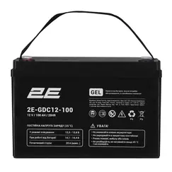 Breaker power supply element 2E 2E-GDC12-100 GDC, 12V, 100Ah, GEL VRLA, Uninterruptible Power Supply Element, BlackBreaker power supply element 2E 2E-GDC12-100 GDC, 12V, 100Ah, GEL VRLA, Uninterruptible Power Supply Element, BlackBreaker power supply element 2E 2E-GDC12-100 GDC, 12V, 100Ah, GEL VRLA, Uninterruptible Power Supply Element, Black