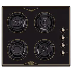 The surface of the gas stove VESTEL BH-6104RBThe surface of the gas stove VESTEL BH-6104RBThe surface of the gas stove VESTEL BH-6104RB