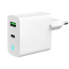 Gembird TA-UC-PDQC20L-W-01 2-port 20W USB Fast Charger LED WhiteGembird TA-UC-PDQC20L-W-01 2-port 20W USB Fast Charger LED WhiteGembird TA-UC-PDQC20L-W-01 2-port 20W USB Fast Charger LED White