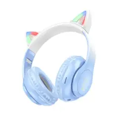 Hoco W42 Cat ears BT headphones crystal blueHoco W42 Cat ears BT headphones crystal blueHoco W42 Cat ears BT headphones crystal blue