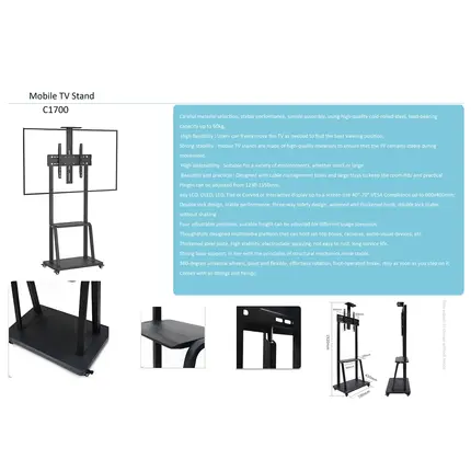 ტელევიზორის საკიდი Allscreen C1700, 40"-70", TV Mount With Roller, Black, 7 imageტელევიზორის საკიდი Allscreen C1700, 40"-70", TV Mount With Roller, Black, 7 imageტელევიზორის საკიდი Allscreen C1700, 40"-70", TV Mount With Roller, Black, 7 image