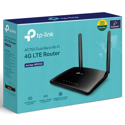 Wi-Fi როუტერი TP-Link Archer MR200 AC750 Wireless Dual Band 4G LTE Router, 4 imageWi-Fi როუტერი TP-Link Archer MR200 AC750 Wireless Dual Band 4G LTE Router, 4 imageWi-Fi როუტერი TP-Link Archer MR200 AC750 Wireless Dual Band 4G LTE Router, 4 image