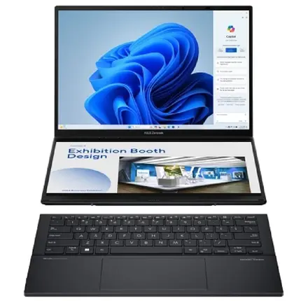 ნოუთბუქი Asus Zenbook Duo OLED / UX8406CA-QL080W / Intel® Arc™ Graphics / Touch screen, 14.0-inch, FHD (1920 x 1200) OLED 16:10 aspect ratioნოუთბუქი Asus Zenbook Duo OLED / UX8406CA-QL080W / Intel® Arc™ Graphics / Touch screen, 14.0-inch, FHD (1920 x 1200) OLED 16:10 aspect ratioნოუთბუქი Asus Zenbook Duo OLED / UX8406CA-QL080W / Intel® Arc™ Graphics / Touch screen, 14.0-inch, FHD (1920 x 1200) OLED 16:10 aspect ratio