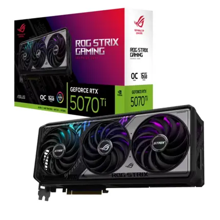 ვიდეო დაფა ASUS Graphic Card GeForce RTX 5070 TI 16GB GDDR7 OC ROG-STRIX-RTX5070TI-O16G-GAMINGვიდეო დაფა ASUS Graphic Card GeForce RTX 5070 TI 16GB GDDR7 OC ROG-STRIX-RTX5070TI-O16G-GAMINGვიდეო დაფა ASUS Graphic Card GeForce RTX 5070 TI 16GB GDDR7 OC ROG-STRIX-RTX5070TI-O16G-GAMING