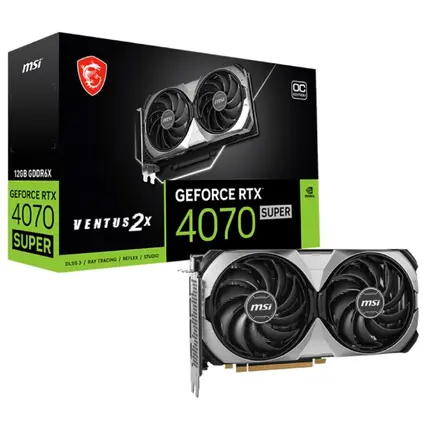 ვიდეო დაფა MSI GeForce RTX 4070 SUPER 12G VENTUS 2X OCვიდეო დაფა MSI GeForce RTX 4070 SUPER 12G VENTUS 2X OCვიდეო დაფა MSI GeForce RTX 4070 SUPER 12G VENTUS 2X OC