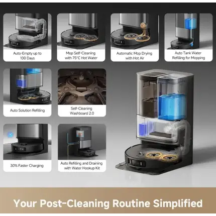 Vacuum cleaner Dreame Robot Vacuum L40 Ultra AE Black (RLL77SE), 9 imageVacuum cleaner Dreame Robot Vacuum L40 Ultra AE Black (RLL77SE), 9 imageVacuum cleaner Dreame Robot Vacuum L40 Ultra AE Black (RLL77SE), 9 image