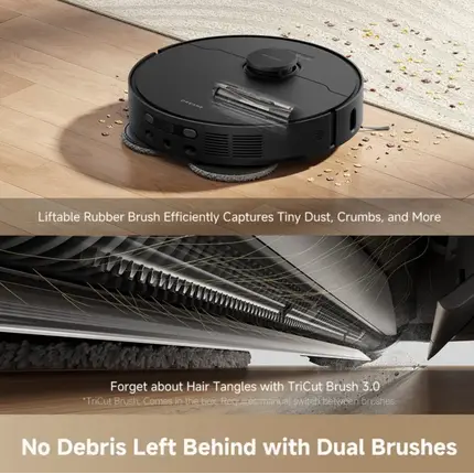 Vacuum cleaner Dreame Robot Vacuum L40 Ultra AE Black (RLL77SE), 6 imageVacuum cleaner Dreame Robot Vacuum L40 Ultra AE Black (RLL77SE), 6 imageVacuum cleaner Dreame Robot Vacuum L40 Ultra AE Black (RLL77SE), 6 image