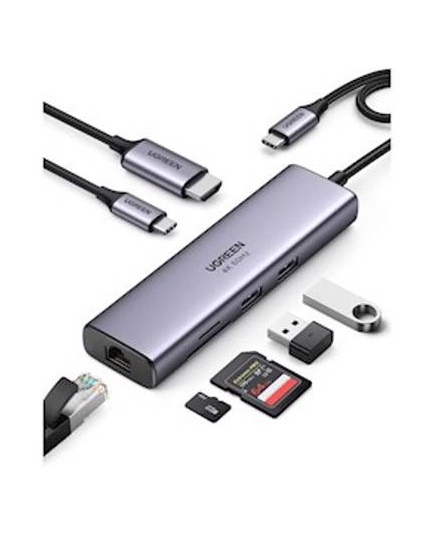 USB-C ჰაბი UGREEN CM512 (60515) Type-C USB-C Multifunction Adapter, 2xUSB3.0, HDMI, SD/TF, PD 100W, RJ45, Gray - ISARI.store at the lowest price,USB-C ჰაბი UGREEN CM512 (60515) Type-C USB-C Multifunction Adapter, 2xUSB3.0, HDMI, SD/TF, PD 100W, RJ45, Gray - ISARI.store ,USB-C ჰაბი UGREEN CM512 (60515) Type-C USB-C Multifunction Adapter, 2xUSB3.0, HDMI, SD/TF, PD 100W, RJ45, Gray - ISARI.store buy at the lowest price,