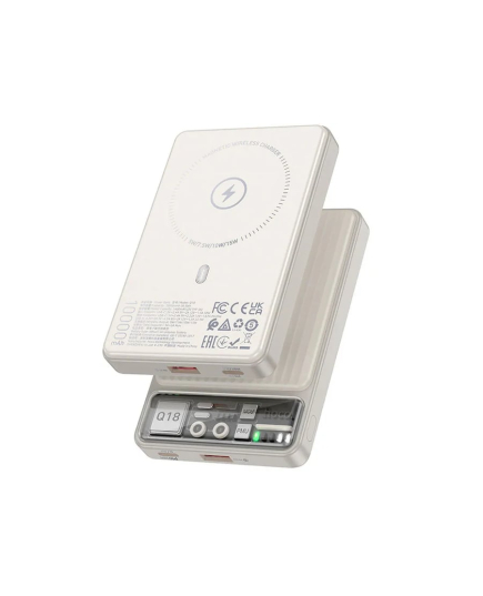 Portable Charger Hoco Q18 Tourer 22.5W fully compatible power bank with magnetic fast (10000mAh) Milky White - ISARI.store at the lowest price,Portable Charger Hoco Q18 Tourer 22.5W fully compatible power bank with magnetic fast (10000mAh) Milky White - ISARI.store ,Portable Charger Hoco Q18 Tourer 22.5W fully compatible power bank with magnetic fast (10000mAh) Milky White - ISARI.store buy at the lowest price,