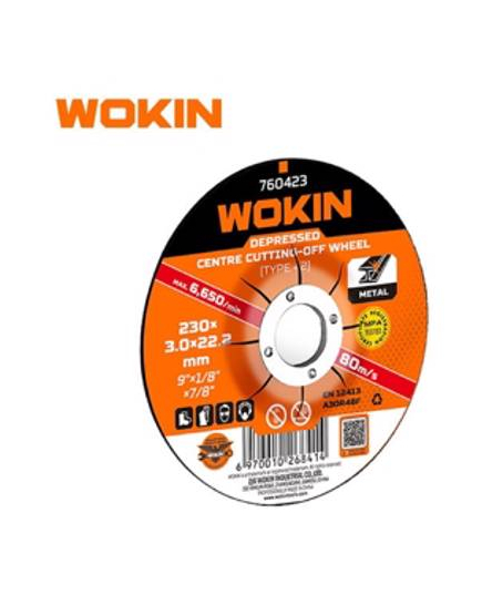 მეტალის საჭრელი დისკი Wokin 760411, 115X3.0X22.2mm, Depressed Centre Cutting-Off Wheel (METAL), Orange - ISARI.store at the lowest price,მეტალის საჭრელი დისკი Wokin 760411, 115X3.0X22.2mm, Depressed Centre Cutting-Off Wheel (METAL), Orange - ISARI.store ,მეტალის საჭრელი დისკი Wokin 760411, 115X3.0X22.2mm, Depressed Centre Cutting-Off Wheel (METAL), Orange - ISARI.store buy at the lowest price,