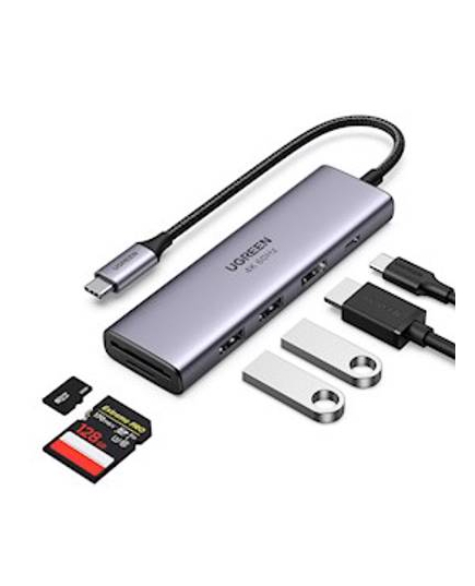 USB-C ჰაბი UGREEN CM511 Type-C (60384), 6-in-1 Adapter, USB-C Hub to 3xUSB3.0, HDMI, TF/SD, Gray - ISARI.store at the lowest price,USB-C ჰაბი UGREEN CM511 Type-C (60384), 6-in-1 Adapter, USB-C Hub to 3xUSB3.0, HDMI, TF/SD, Gray - ISARI.store ,USB-C ჰაბი UGREEN CM511 Type-C (60384), 6-in-1 Adapter, USB-C Hub to 3xUSB3.0, HDMI, TF/SD, Gray - ISARI.store buy at the lowest price,