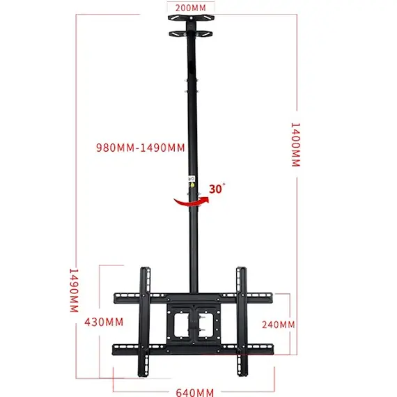 ტელევიზორი საკიდი ჭერზე ALLSCREEN TV Ceiling Mount Bracket CTC3270 TV SIZE: 32"-70", 2 imageტელევიზორი საკიდი ჭერზე ALLSCREEN TV Ceiling Mount Bracket CTC3270 TV SIZE: 32"-70", 2 imageტელევიზორი საკიდი ჭერზე ALLSCREEN TV Ceiling Mount Bracket CTC3270 TV SIZE: 32"-70", 2 image