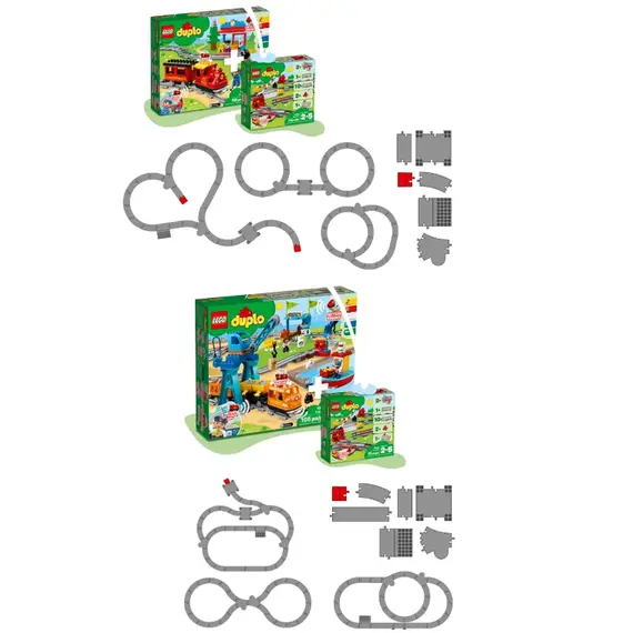 ლეგო LEGO DUPLO Train Tracks, 2 imageლეგო LEGO DUPLO Train Tracks, 2 imageლეგო LEGO DUPLO Train Tracks, 2 image