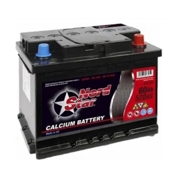 Battery NordStar 60 A* JIS mark.Battery NordStar 60 A* JIS mark.Battery NordStar 60 A* JIS mark.