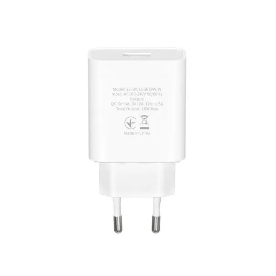 მობილურის დამტენი 2Е-WC1USB18W-W, Wall Charger USB QC3.0 DC5V/3A, Max 18W, White, 3 imageმობილურის დამტენი 2Е-WC1USB18W-W, Wall Charger USB QC3.0 DC5V/3A, Max 18W, White, 3 imageმობილურის დამტენი 2Е-WC1USB18W-W, Wall Charger USB QC3.0 DC5V/3A, Max 18W, White, 3 image