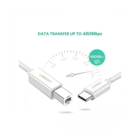 Printer cable UGREEN US241 (40417) USB Type C to USB-B Cable White 1.5M, 5 imagePrinter cable UGREEN US241 (40417) USB Type C to USB-B Cable White 1.5M, 5 imagePrinter cable UGREEN US241 (40417) USB Type C to USB-B Cable White 1.5M, 5 image
