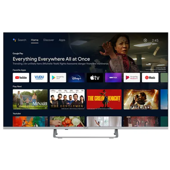 ტელევიზორი Tesla 55E635SUS 55” (139cm), Silver/ frameless, 3840x2160 (UHD), DVB-T/T2/C/S/S2, Android 11ტელევიზორი Tesla 55E635SUS 55” (139cm), Silver/ frameless, 3840x2160 (UHD), DVB-T/T2/C/S/S2, Android 11ტელევიზორი Tesla 55E635SUS 55” (139cm), Silver/ frameless, 3840x2160 (UHD), DVB-T/T2/C/S/S2, Android 11