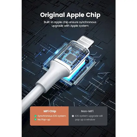 კაბელი UGREEN USB-A Male to Lightning Male Cable Nickel Plating ABS Shell 1m (Black), 5 imageკაბელი UGREEN USB-A Male to Lightning Male Cable Nickel Plating ABS Shell 1m (Black), 5 imageკაბელი UGREEN USB-A Male to Lightning Male Cable Nickel Plating ABS Shell 1m (Black), 5 image