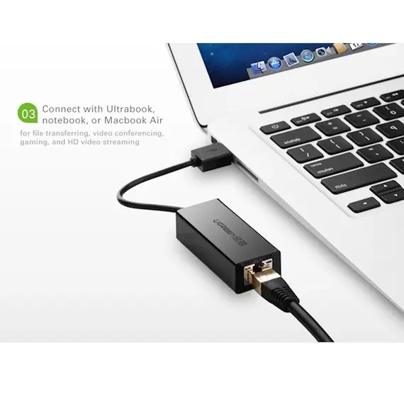 ლან ადაპტერი UGREEN EA20254 (20254) USB to LAN 10/100Mbps Ethernet Adapter (Black), 3 imageლან ადაპტერი UGREEN EA20254 (20254) USB to LAN 10/100Mbps Ethernet Adapter (Black), 3 imageლან ადაპტერი UGREEN EA20254 (20254) USB to LAN 10/100Mbps Ethernet Adapter (Black), 3 image